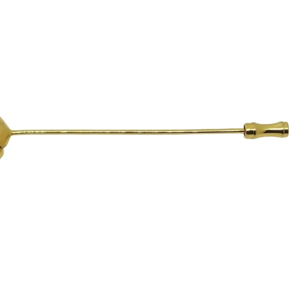 LINDA DANO VINTAGE GOLDTONE MODERNIST GEOMETRIC DESIGN HAT PIN